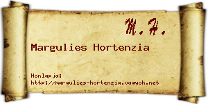 Margulies Hortenzia névjegykártya